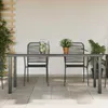 vidaXL Gartentisch Schwarz 190x90x74 cm Aluminium und Glas Produktbild-Vorschau 2