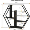 Puluomis Wandregal mit 6 Ablagen, Weinregale, 87x20x100cm, Produktbild-Vorschau 7