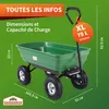 GARDEBRUK Carrello da Giardino Anteprima dell’immagine prodotto 3