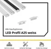 A25 LED Aluprofil Weiss 2m milky Einbauprofil Produktbild-Vorschau 3