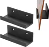 2x Wandhalter für Schallplatten Vinyls LP Halter Schwarz Produktbild-Vorschau 1