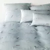 Elegante Mako Satin Bettwäsche Spätzchen 24553-2 Blau Vögel Produktbild-Vorschau 3
