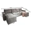Masseno Ecksofa ASPRA mit Schlaffunktion U-Form, Sofa mit Produktbild-Vorschau 9