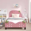 Estructura de cuna para bebé, color rosa, con cabecero, 90 Vista previa de la imagen del producto 3