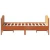 vidaXL Massivholzbett ohne Matratze Wachsbraun 160x200 Produktbild-Vorschau 4