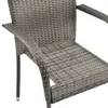 vidaXL Sedie da giardino impilabili 4 pz. Poli rattan Anteprima dell’immagine prodotto 9