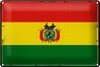 Blechschild Flagge Boliviens 30x20cm Retro Flag of Bolivia Produktbild-Vorschau 1