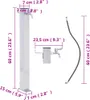 vidaXL Vodný stĺp do záhrady 60 cm Štvorec z nehrdzavejúcej Náhľad obrázku produktu 6