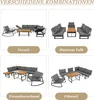 Flieks Gartenmöbel Set 7 personen, Verstellbar Gartensofa Produktbild-Vorschau 4