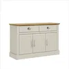 Armadio Galano a 3 ante 2 cassetti 113x39,5x74 cm Grigio Anteprima dell’immagine prodotto 3