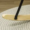 A close-up view of the wooden base and black metal support of a rocking chair, resting on a textured rug. Anteprima dell’immagine prodotto