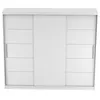 Schwebetürenschrank Kleiderschrank Schrank 250cm Weiß/Weiß Produktbild-Vorschau 9