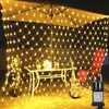 2X2M 144LED Lichtervorhang Lichterkette 8 Lichtmodi Produktbild-Vorschau 1