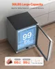 A commercial refrigerator with its door open, displaying its capacity and features. Voir les images du produit