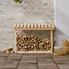 The Living Store Kaminholzregal 108x64,5x78 cm Massivholz Produktbild-Vorschau 3