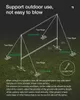 Diagram showing how to set up an outdoor projector screen with ropes and ground nails. Anteprima dell’immagine prodotto