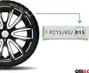 4x Radkappen 15 zoll Schwarz & Weiß Produktbild-Vorschau 7