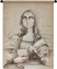 MuchoWow® Wandteppich Wandbehang Illustration der Mona Lisa Produktbild-Vorschau 1