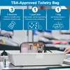 3x Trousse de toilette transparente, parfaite pour les Voir les images du produit 2