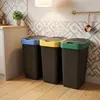 Cestino per rifiuti con coperchio basculante - set di 3 - Anteprima dell’immagine prodotto 5