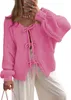 ASKSA Damen Strickjacke Schleife Vorne Strick Cardigan Produktbild-Vorschau 1
