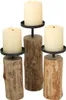 Kerzenleuchter Tempe aus indischem Eukalyptus Holz H 14-22 Produktbild-Vorschau 6