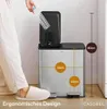 CASABEL Doppel-Küchenabfalleimer 2x15L aus Edelstahl, 2 Produktbild-Vorschau 3