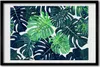 Bild 60x40 MDF-Rahmen, Wandkunst tropische Blätter Produktbild-Vorschau 1