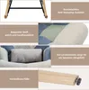 Merax Schaukelstuhl Relaxsessel mit Fußhocker, Patchwork Produktbild-Vorschau 7