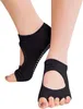 Jumadas schwarze zehenlose Yoga-Pilates-Socken mit Griff – Produktbild-Vorschau 1