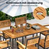 Akazienholz Esstisch, 140 cm rechteckiger Gartentisch mit Produktbild-Vorschau 3