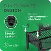 Novaliv 5 pezzi scaffale a cestello nero scaffale a innesto Anteprima dell’immagine prodotto 4