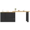 Uitbreidbare keukenbar met LED-verlichting, eettafel met 3 Productafbeelding-voorbeeld 8