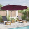 vidaXL Sonnenschirm Bordeauxrot 372 x 198 x 243 cm Produktbild-Vorschau 3