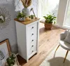 Avec 5 tiroirs 53x114x39 cm commode blanche / moderne chêne Voir les images du produit 6