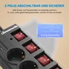 DEWENWILS 2M Steckdosenleiste mit 2 USB, 6 Fach Produktbild-Vorschau 6