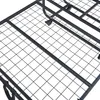 Close-up view of a black metal folding bed frame with a grid pattern. Produktbild-Vorschau