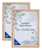 2er Set A4 Bilderrahmen Natur Eiche Optik 21x29,7  EU Produktbild-Vorschau 1
