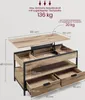 A diagram showing the dimensions and weight capacity of a lift-top coffee table. Náhľad obrázku produktu