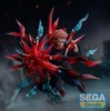 A dynamic action shot of a character figure with sharp, red, energy-like effects radiating outwards, and blue energy wisps. Podgląd zdjęcia produktu
