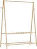 A bamboo garment rack with two shelves against a white background. Náhled obrázku produktu