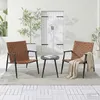 home24 Balkonset - 3-teilig - Stahl / Polyrattan - Braun Produktbild-Vorschau 2