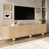 Merax TV-Lowboard mit Schiebetüren, TV-Schrank mit vertikal Produktbild-Vorschau 4