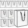 Torby papierowe z uchwytami, 10 sztuk, 18x10x23 cm, białe, Podgląd zdjęcia produktu 1