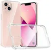 A clear phone case is shown in front of a pink iPhone. Produktbild-Vorschau