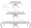 Ausziehbarer Tisch 90x160/420 cm Volantis Cemento Gestell Produktbild-Vorschau 5