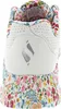 The back view of a white sneaker with a floral pattern on the sole and interior. Produktbild-Vorschau
