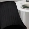 HOMLA Krzesło LOUIS welurowe czarne 46,5x58x88 cm Podgląd zdjęcia produktu 9