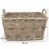 Panier en rotin pour plantes lot de 2 XXL 60 cm Kubu gris Voir les images du produit 2