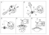 Diagrams showing the assembly steps for an outdoor wall light. Produktbild-Vorschau